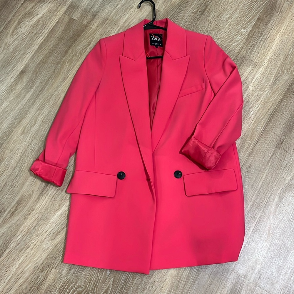 Zara Oversized Hot Pink Blazer